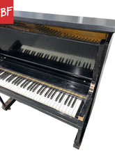 Load image into Gallery viewer, Antique John Bleecker 62-Key Acoustic Piano in Black
