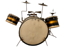 Load image into Gallery viewer, 1940 Leedy No. 5385 "The Improved Swingster" Outfit in Bi-Color Black and Gold Lacquer