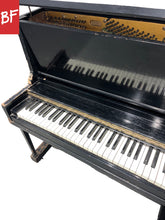 Load image into Gallery viewer, Antique John Bleecker 62-Key Acoustic Piano in Black