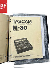 Load image into Gallery viewer, 1980's Tascam 38 1/4" 8 Track Tape Machine/Tascam M-30 8-Channel Mixer