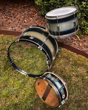 Load image into Gallery viewer, 1950’s Kent Drums 3pc Kit in Black/Gold Duco