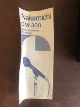 Load image into Gallery viewer, 1980’s Nakamichi CM300 Electret Condenser Mic