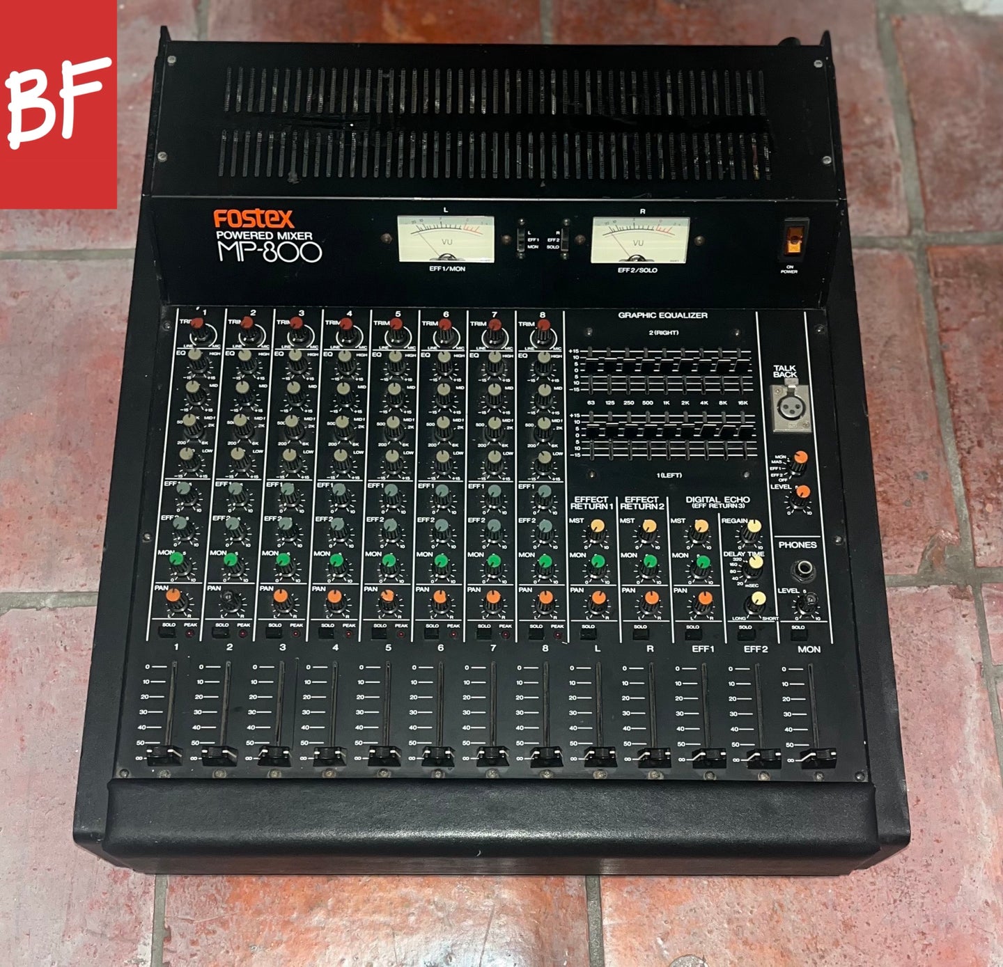 1980’s Fostex MP-800 8-Channel Analog Powered Mixer