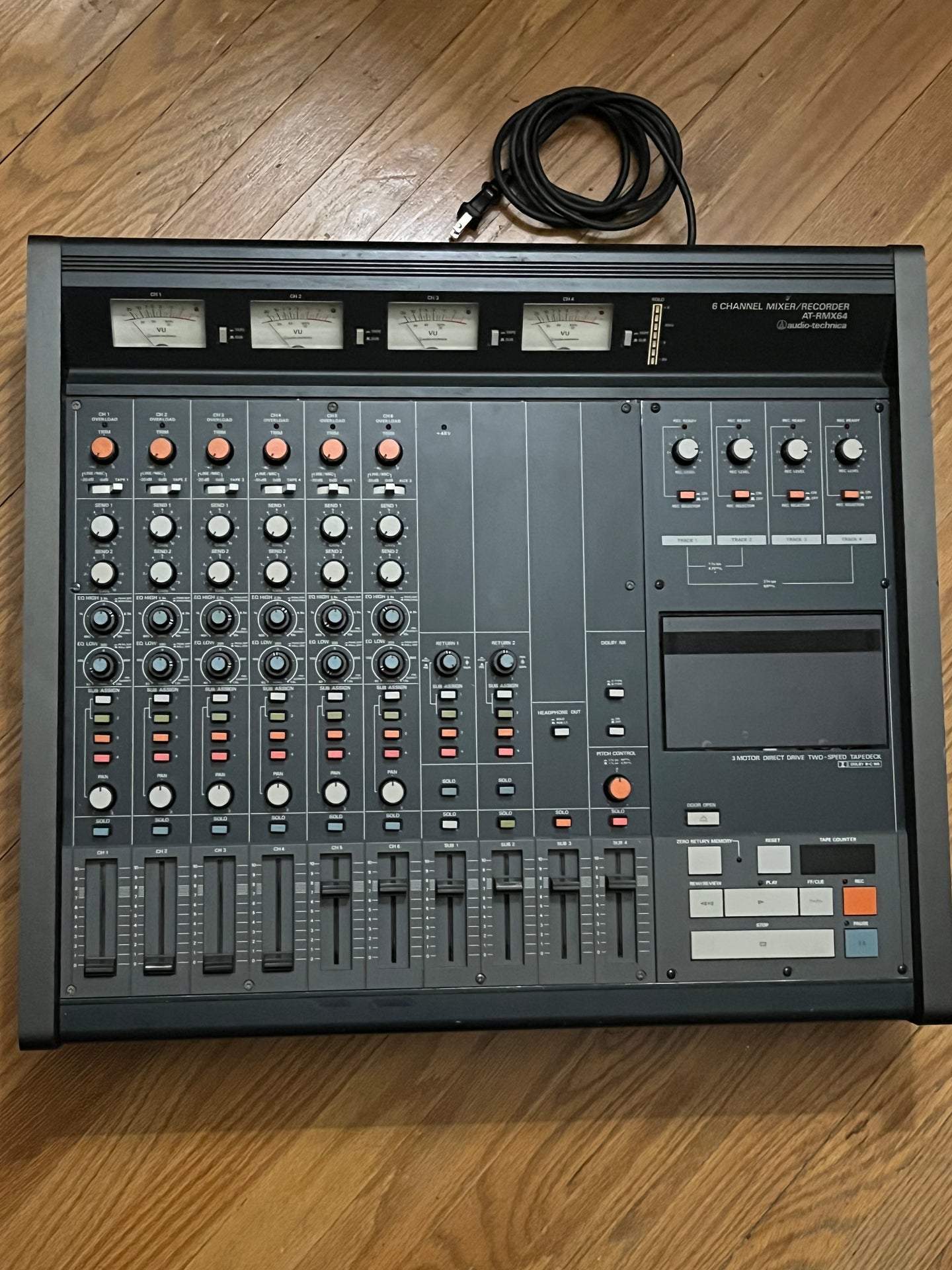 1980’s Audio-Technica AT-RMX64 6-Channel 4-Track Cassette Recorder