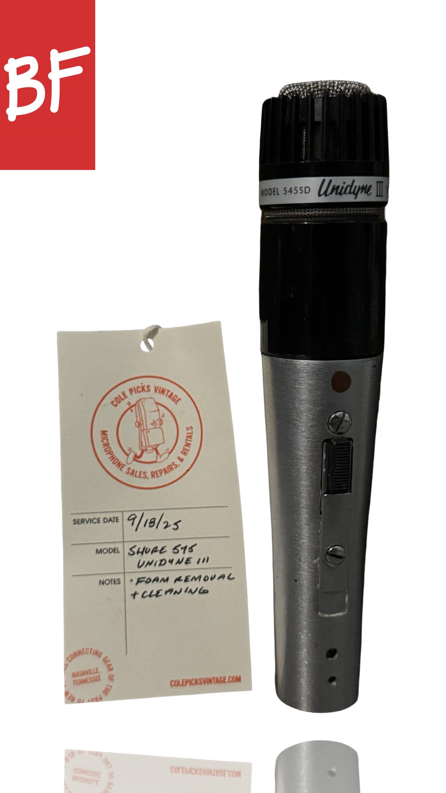 1960’s/1970’s Shure Unidyne III 545SD Cardioid Dynamic Mic