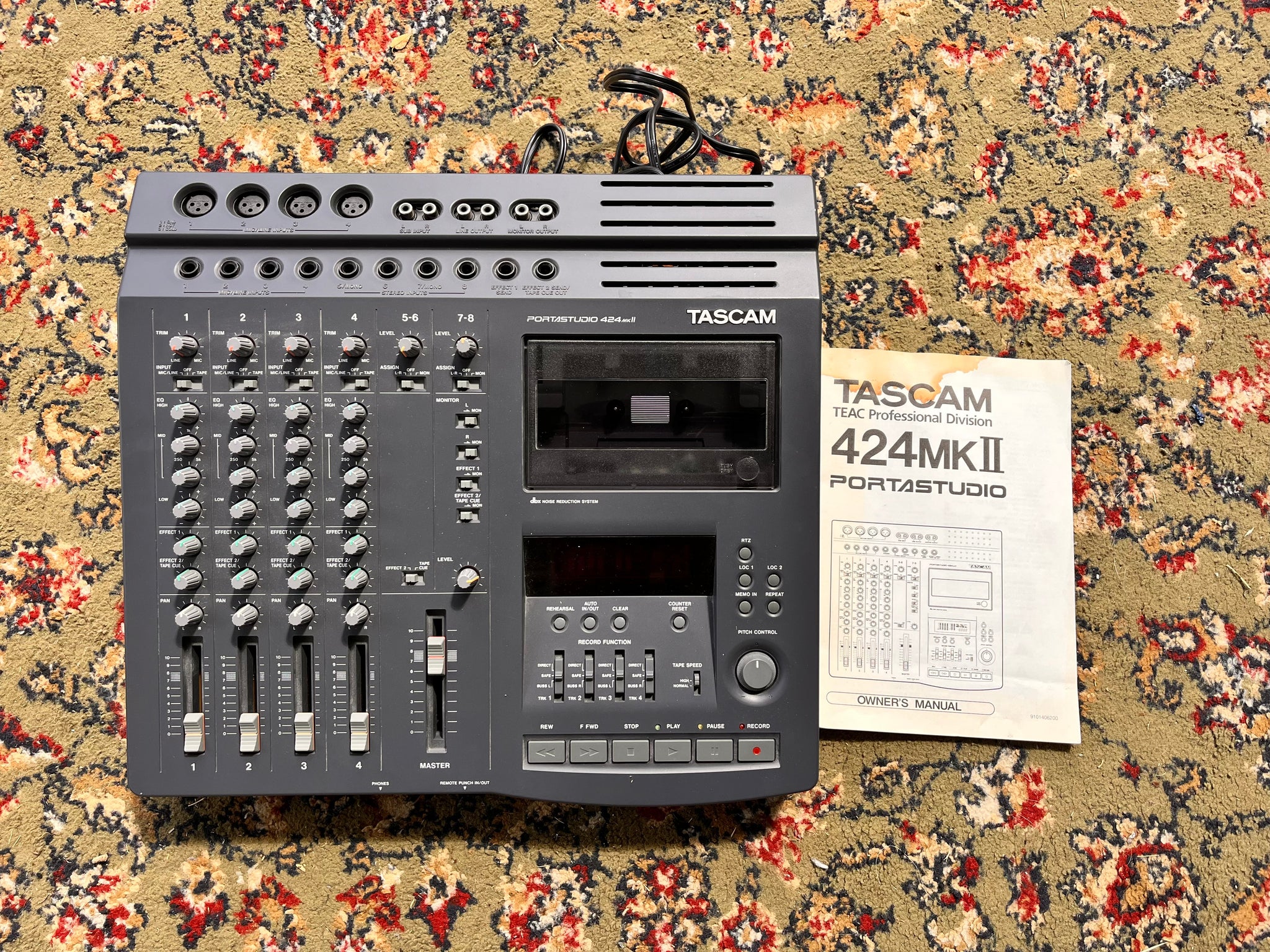 1990's Tascam 424 MkII 4-Track Portastudio Cassette Recorder