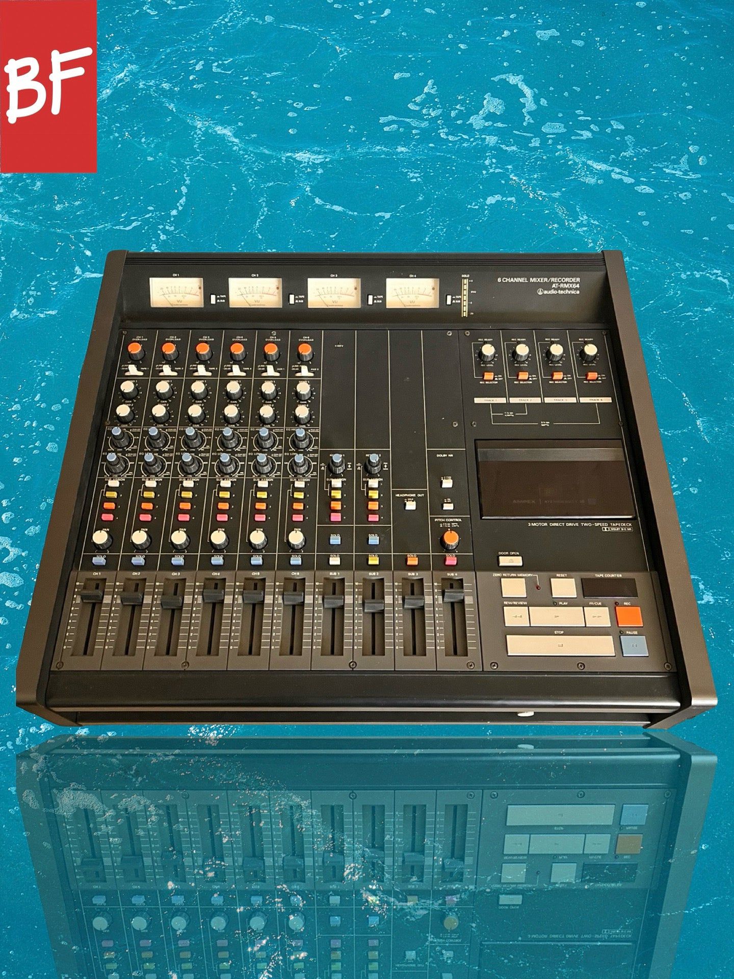 1980’s Audio-Technica AT-RMX64 6-Channel 4-Track Cassette Recorder