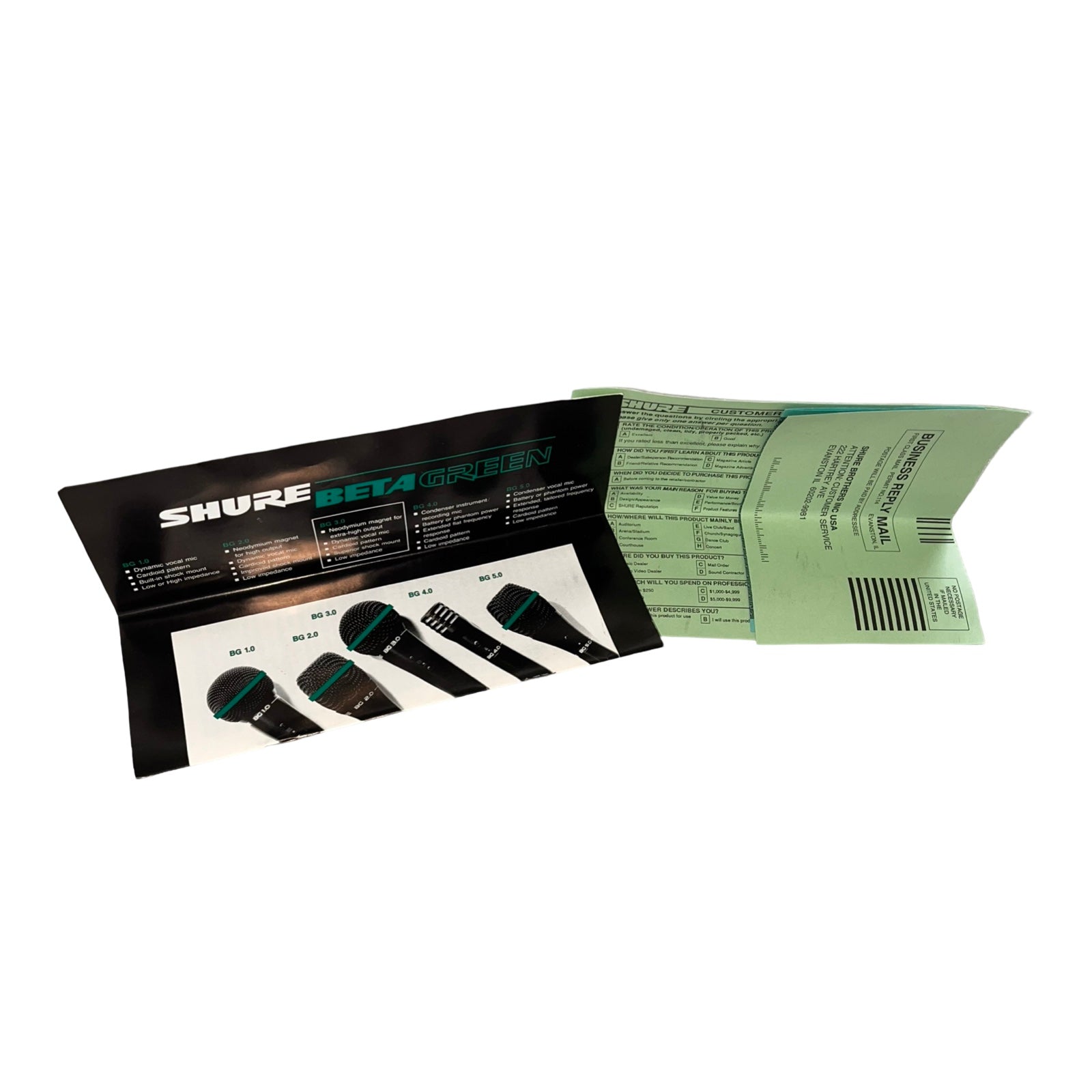 1990's Shure Beta Green Series BG 3.0 Cardioid Dynamic Mic – Byrd