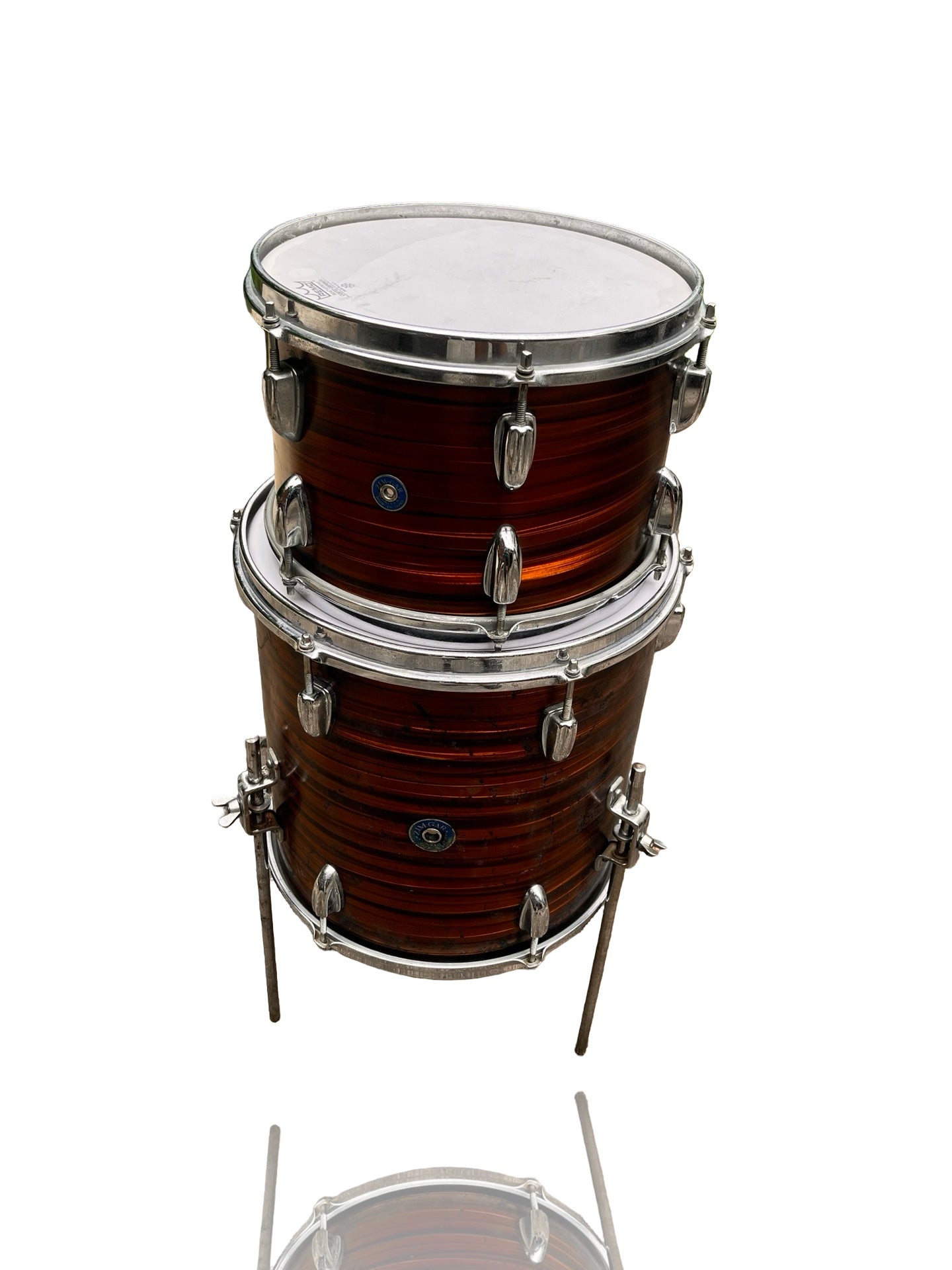 1960's MIJ Zim-Gar 4pc Drum Kit in Tiger's Eye – Byrd Finds