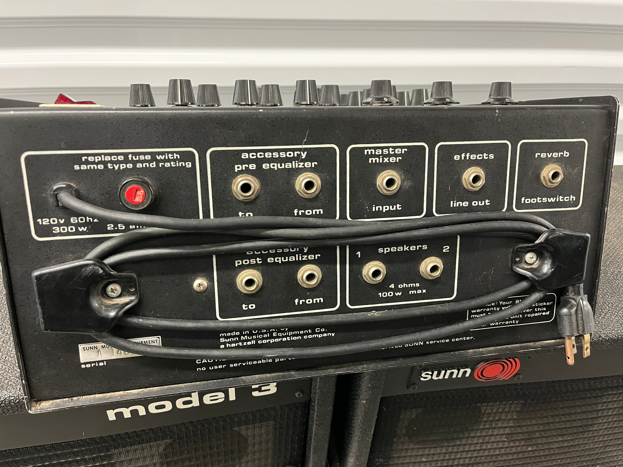 1970's Sunn Alpha Six Mixer w/ Model 3 Speaker Cabinets