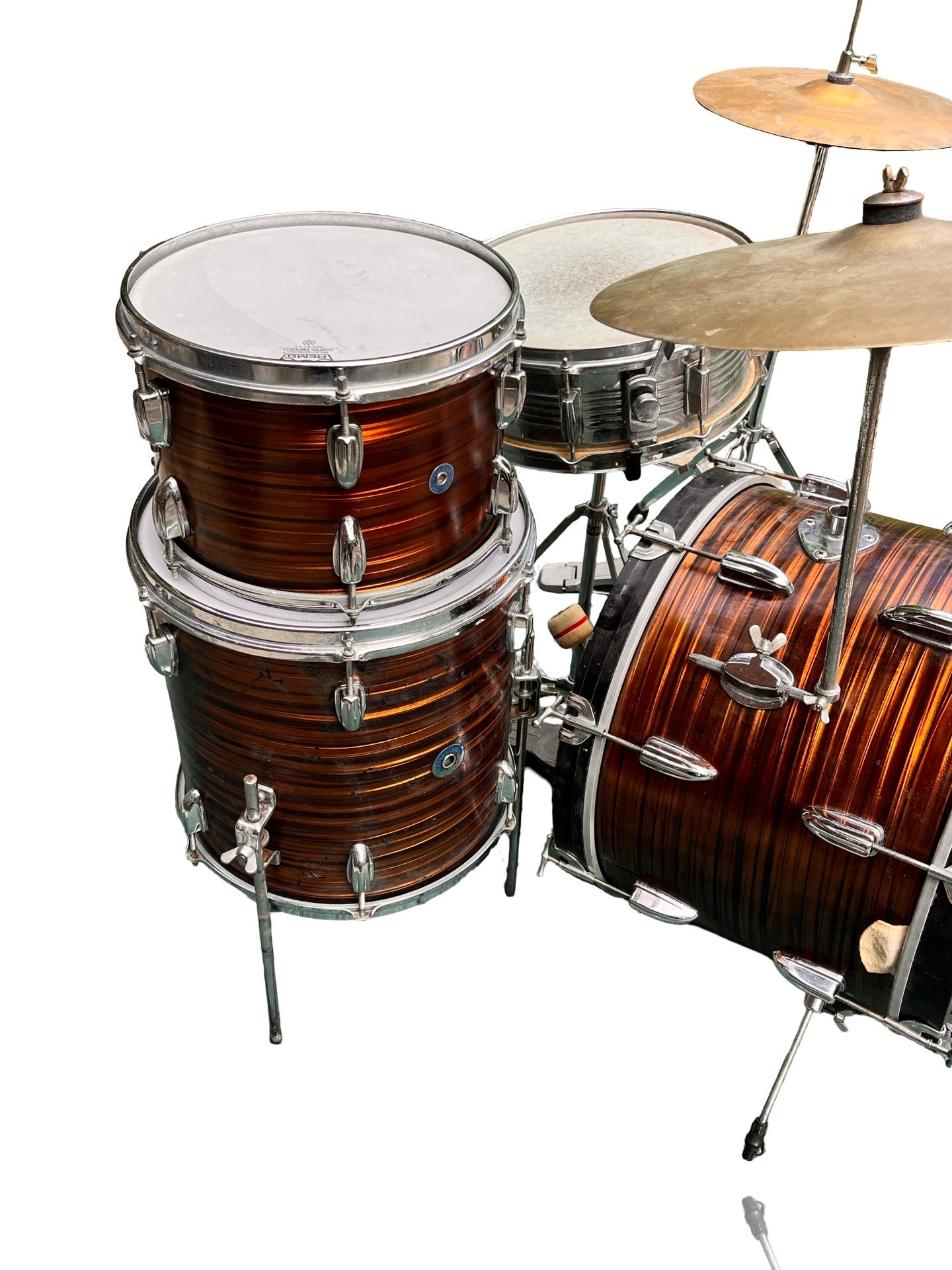 1960's MIJ Zim-Gar 4pc Drum Kit in Tiger's Eye – Byrd Finds