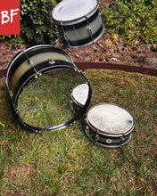 Load image into Gallery viewer, 1950’s Kent Drums 3pc Kit in Black/Gold Duco
