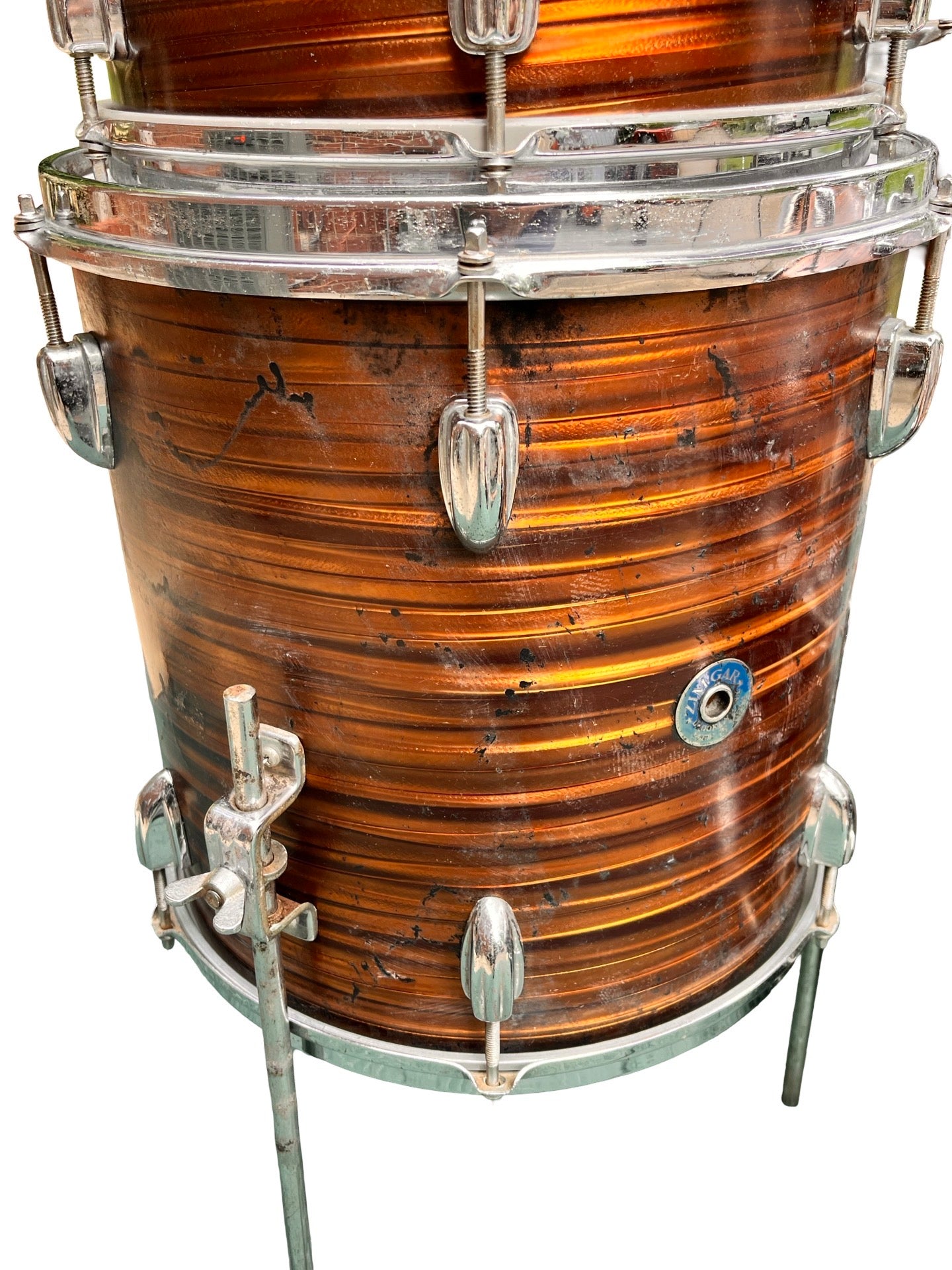 1960's MIJ Zim-Gar 4pc Drum Kit in Tiger's Eye – Byrd Finds
