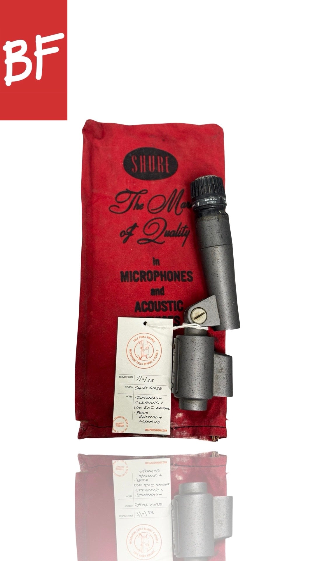 1970’s Shure Unidyne III SM56 Cardioid Dynamic Mic