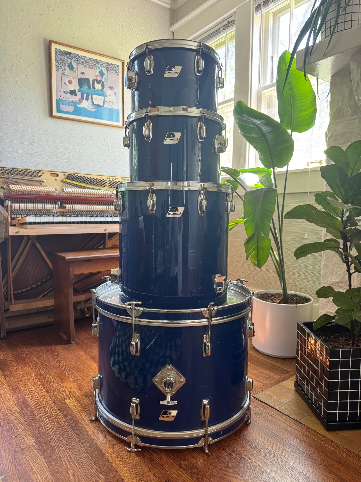 1980's Ludwig Rocker II 4pc Kit