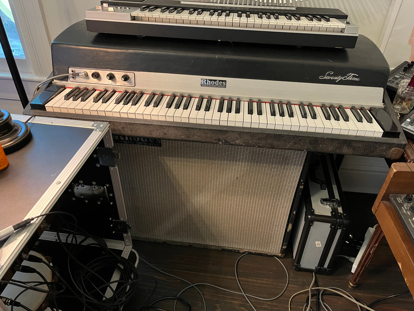 1977 Rhodes 73 Electric Piano w/ Super Satellite Speakers