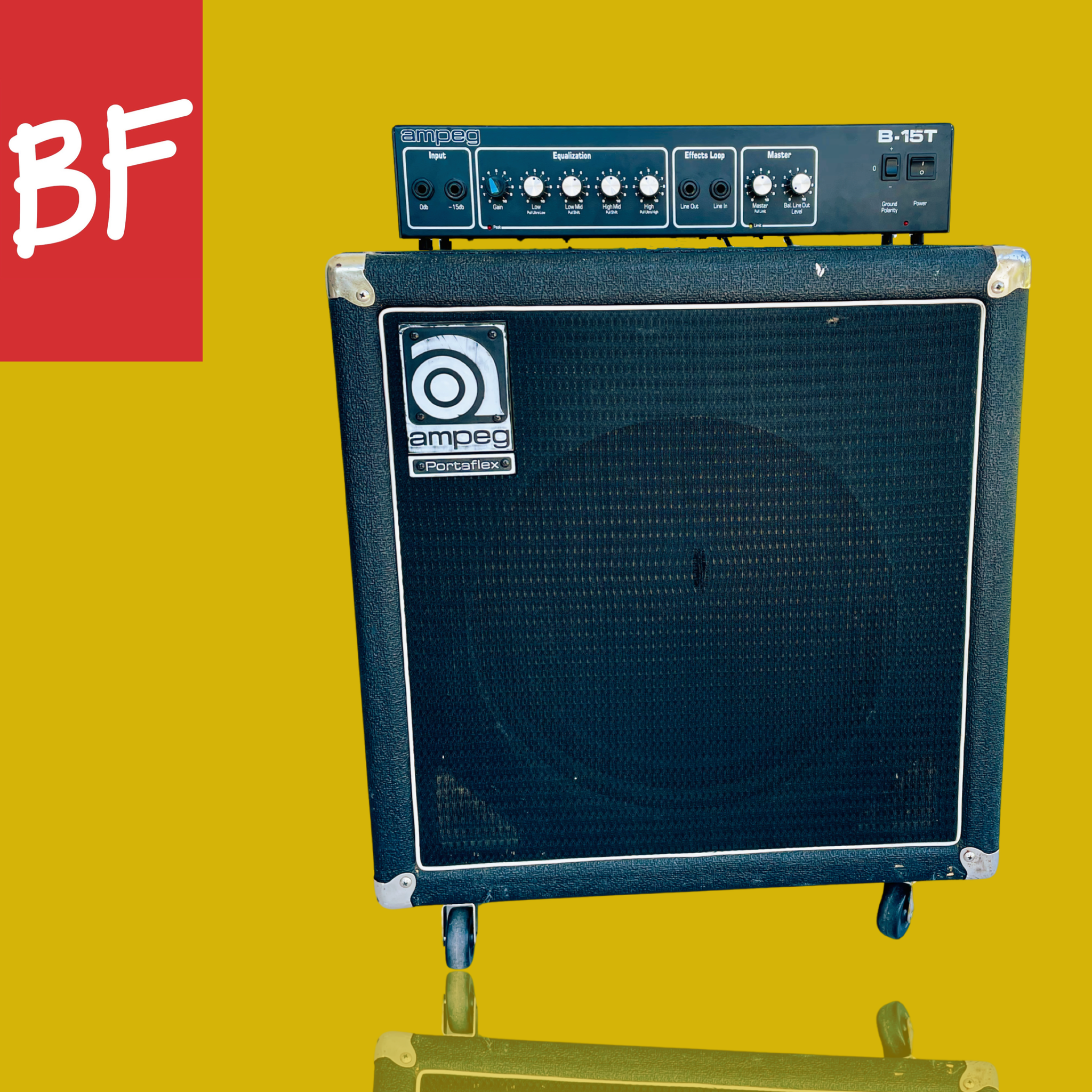 1990's Ampeg B15T Portaflex 15” Fliptop 100W Solid-State Bass Amp